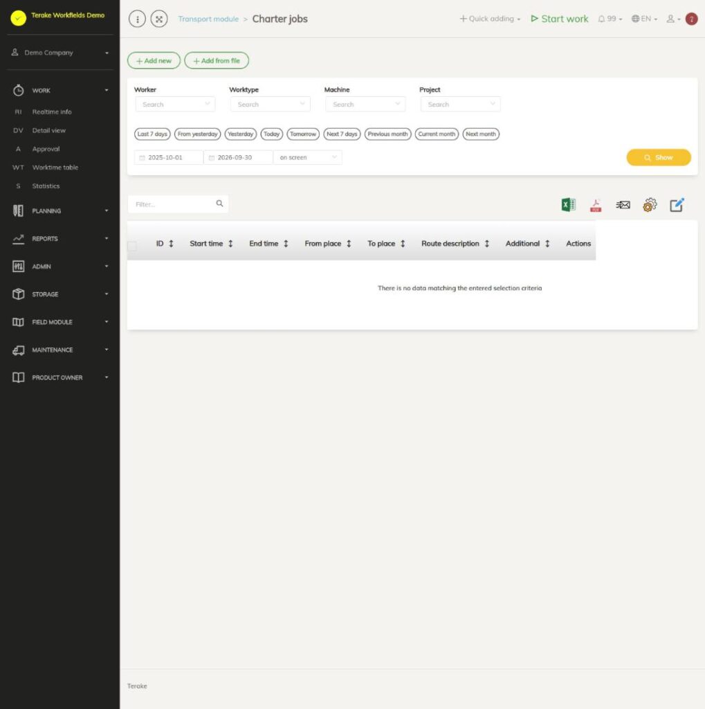 List of charter jobs